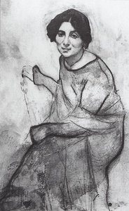 Portrait Of The Pianist Wanda Landowska — Valentin Alexandrovich Serov