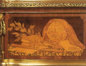 Roll-top Desk (detail) — Jean Henri Riesener, Neoclassicism