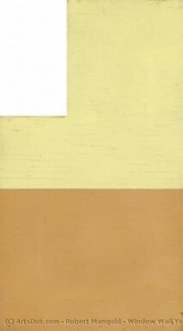 Window Wall Yellow And Tan Sketch — Robert Mangold
