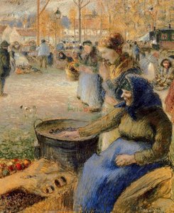 La Marchande De Marrons, Fiore De La St. Martin, Pontoise — ピサロ, Impressionist Landscape