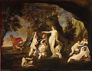 Acteon Metamorphose En Cerf — Albani Francesco (l'albane), Baroque Classicism