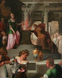 Hyante Et Climene Offrant Un Sacrifice