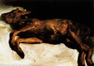 Retrato De Ternera Recién Nacida Sobre Paja — Vincent Willem Van Gogh, Contemporary Realism