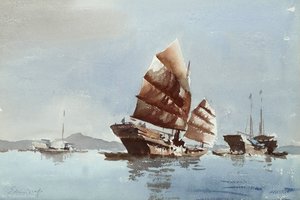 A Cargo Junk, Hong Kong — Edward Seago