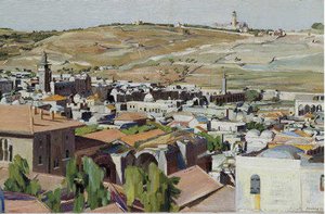 Jerusalem From Mount Olives — Henry Tonks