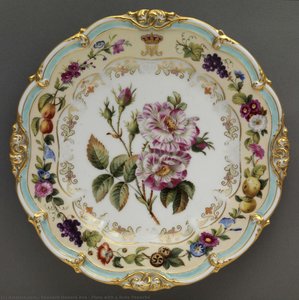 Plate with a Rose Panaché