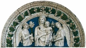 Madonna And Child Between Angels — Luca Della Robbia