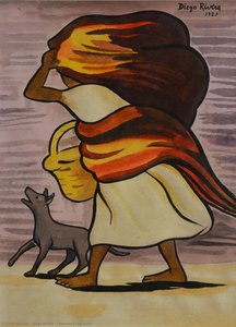 Cargadora Con Perro — Diego Rivera
