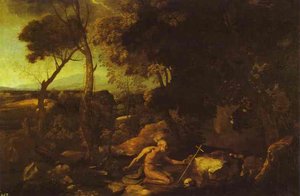 Landscape With St. Jerome — Nicolas Poussin, Baroque Landscape