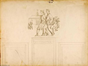Untitled (study For Post Office, Irwin, Pennsylvania) — Chaim Gross