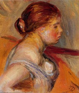 Head Of A Young Girl — Pierre-auguste Renoir, Impressionism