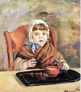 Katya With Grains — Pyotr Konchalovsky
