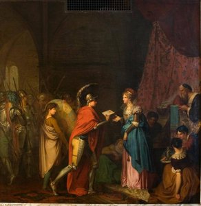 Hamlet Delivering A Letter Written By Himself To The Queen Of Scotland — Nicolai Abraham Abildgaard