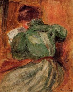 Reader In Green — Pierre-auguste Renoir, Impressionism