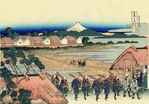 The Fuji Seen From The Gay Quarter In Senju — Katsushika Hokusai, Impressionism