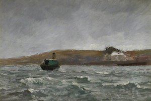 Seascape With A Tug — Charles Napier Hemy