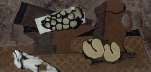 Still Life With Brown Jug — Georges Braque, Cubist Still Life