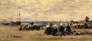 Fishwomen At Berck — Eugène Louis Boudin