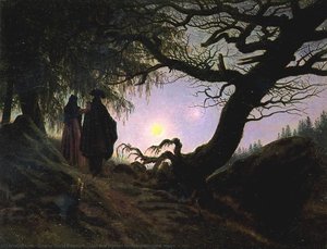 Man And Woman Contemplating The Moon — Caspar David Friedrich, Romanticism