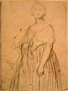 Sketch For Madame Moitessier — Jean-auguste-dominique Ingres, Neo-classicism