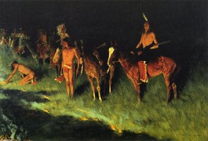 The Grass Fire — Frederic Remington, American Regionalism