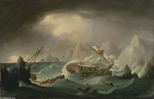Shipwreck Off A Rocky Coast — Thomas Buttersworth