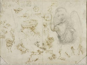 R: Horses, Soldiers, Mechanics And The Angel Of The Annunciation. V: Prancing Horses And Nero — Leonardo Da Vinci, High Renaissance