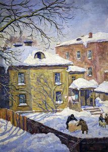 Spring. Courtyard. — Pyotr Konchalovsky