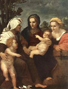 Madonna And Child With Sts Catherine Elisabeth And John The Baptist — Andrea Del Sarto