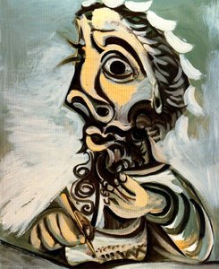 Büste Eines Mannes Beim Schreiben — Pablo Picasso