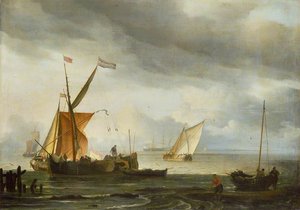 Dutch Craft Lying Close Onshore — Ludolf Backhuysen I