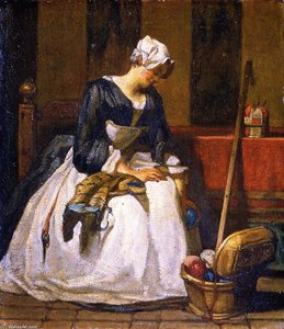 The Embroiderer — Jean-baptiste-siméon Chardin