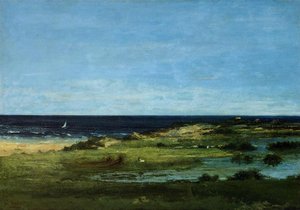 Seacoast (also Known As Souvenir Of Les Cabanes) — Gustave Courbet