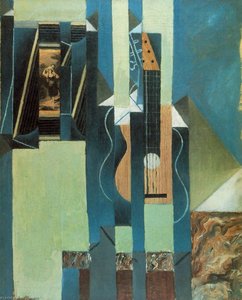 The Guitar - Oil And Papier Colle On Canvas - — Juan Gris