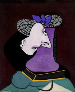 Sombrero De Paja Con Follaje Azul — Pablo Picasso, Cubist Expression