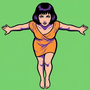 Symmetry In Chrome: A Monumental Graphic Study Of Serene Vitruvian Form — Caroline Pelletier, Aggressive Confrontational Pop