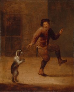 A Man Dancing With A Dog, Hendrick Bogaert, C. 1655 - C. 1665 — Hendrick Hendricksz Bogaert