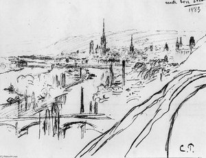View Of Rouen — Camille Pissarro
