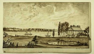 Vue d'amboy et du steam-boat The steamboat the Rariton
