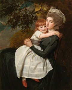 Mrs Stratford Canning, Née Mehetebel Patrick (1777–1831), With Her Daughter Elizabeth — George Romney