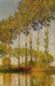 Poplars, Row In Autumn — Claude Monet, Impressionism