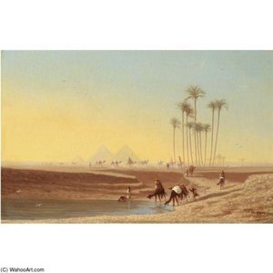 Oasis Pres Des Pyramides — Charles Théodore Frère Dit Frère Bey