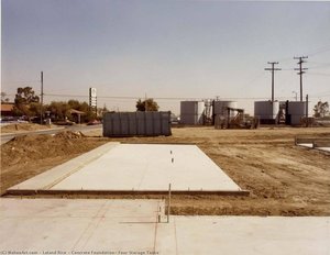 Concrete Foundation, Four Storage Tanks
