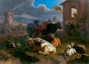 Italian Landscape with Cattle