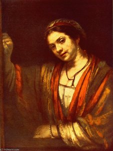 Hendrickje Stoffels In The Window Gemäldeg — Rembrandt Van Rijn, Baroque