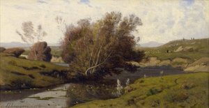 River Banks, Auvergne — Henri-joseph Harpignies