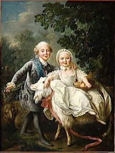 Le Comte D'artois Et Madame Clotilde — François Hubert Drouais