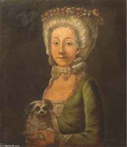 Femme Au Petit Chien — Antoine Vestier Avallon Paris