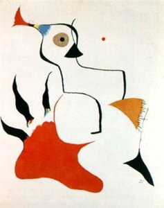 Pintura Sobre Fondo Blanco (el Pájaro De Fuego) — Joan Miró