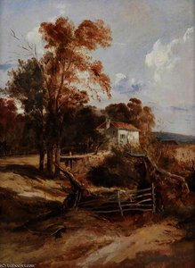 Landscape With Trees And A Cottage — William James Müller